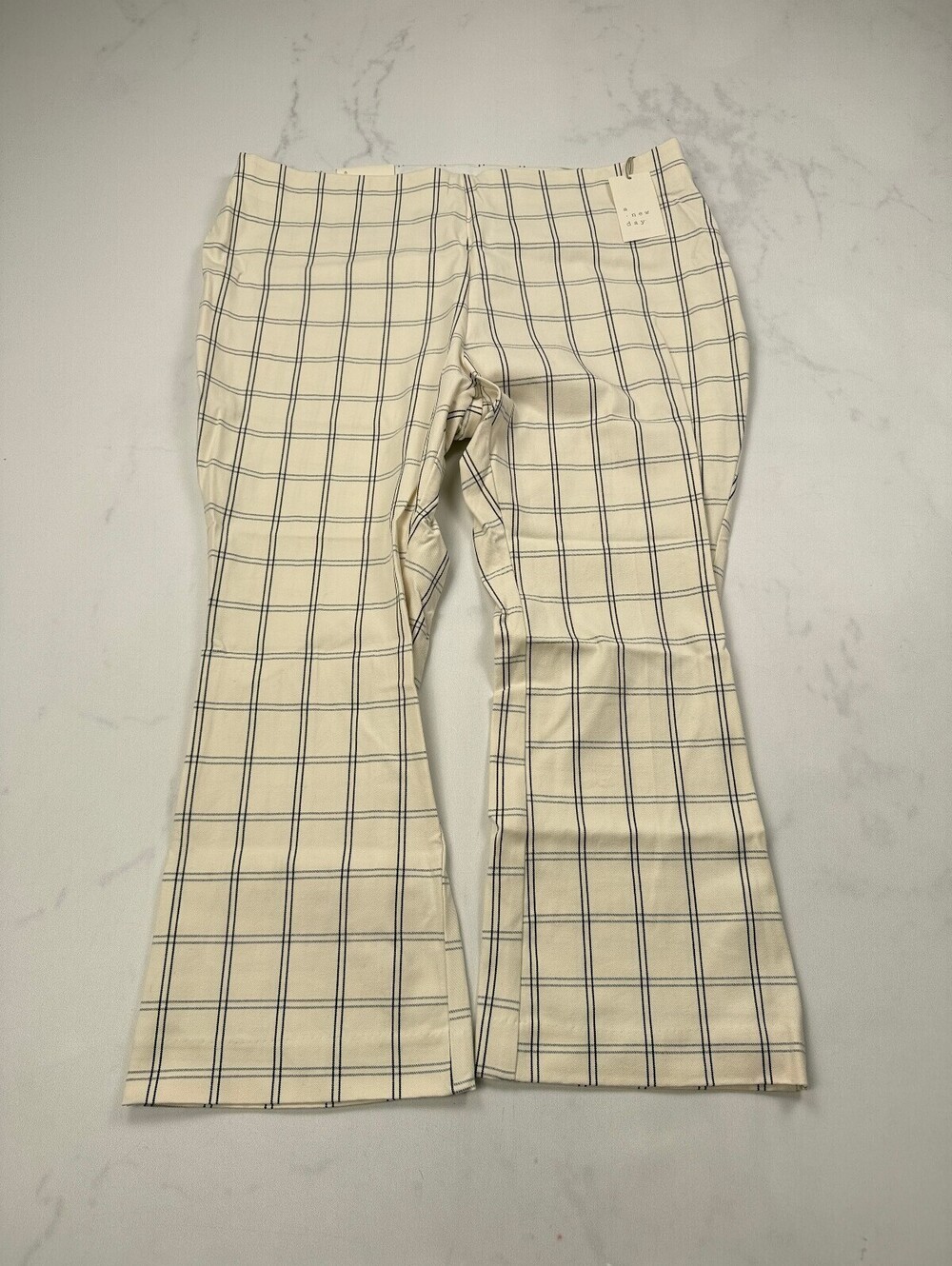 A New Day Kick Flare Capri Pants Cream 90s VTG High Rise - Womens 17